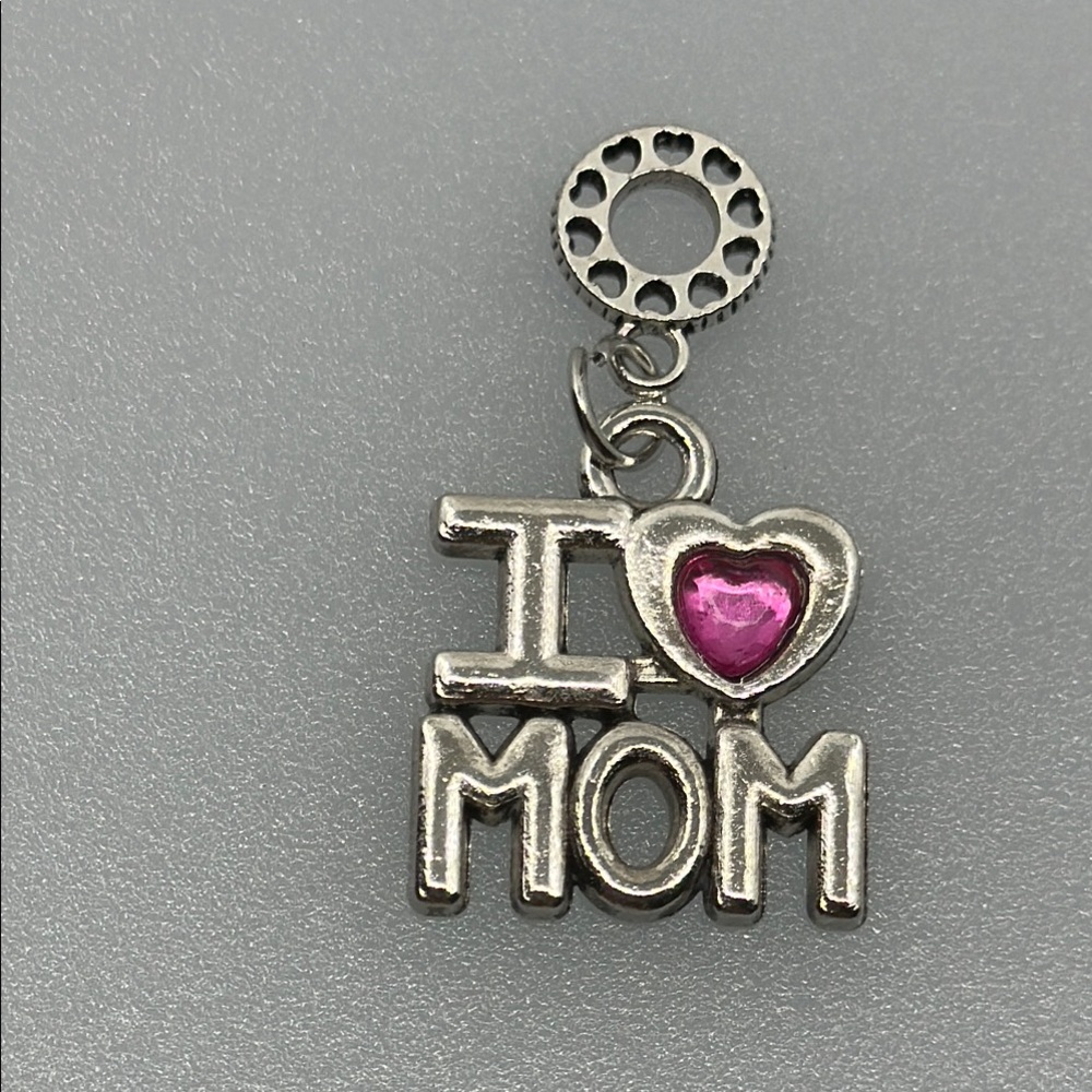 Brighton Silver Pink Heart Necklace I Love Mom - Picture 3 of 4
